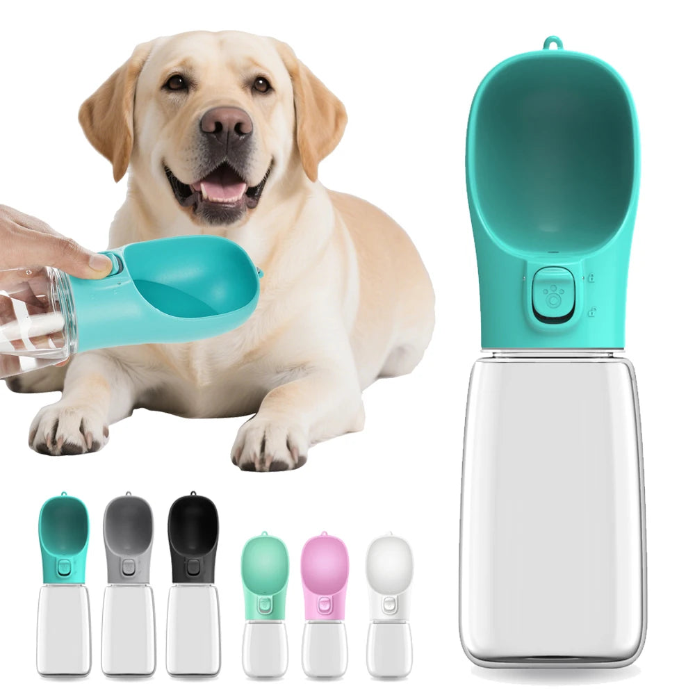 Gourde portable Frisqo pour chien — bouteille d'eau de promenade 2-en-1