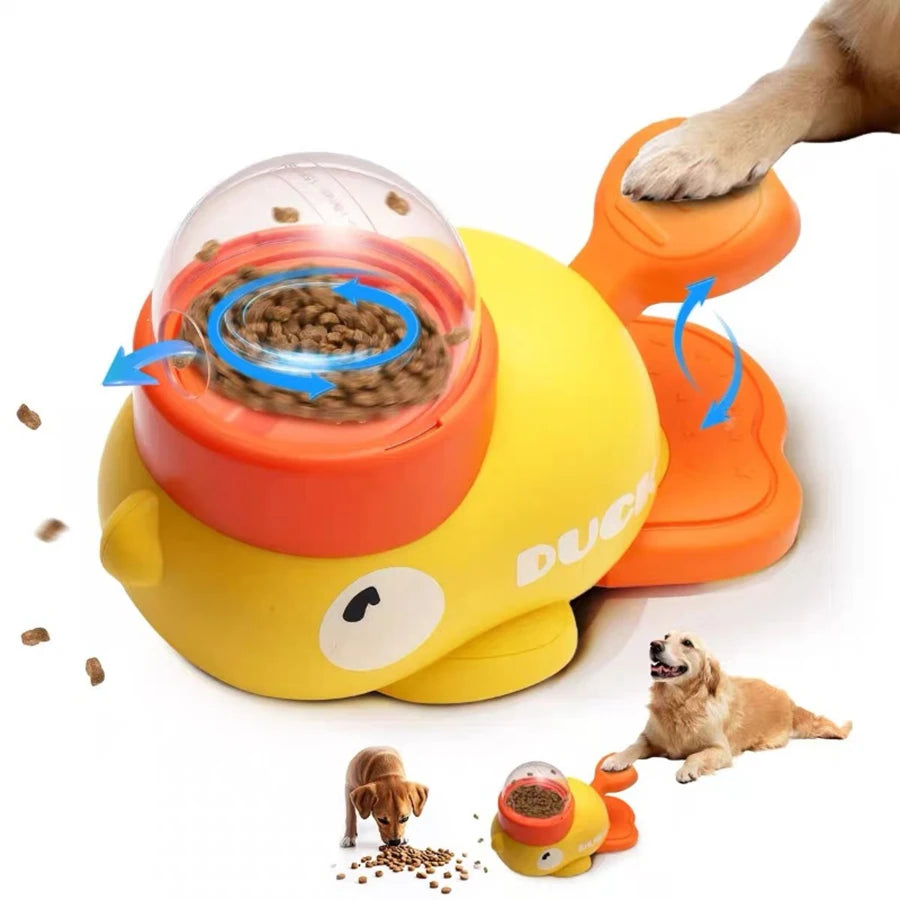 Jouet Distributeur de Friandises Frisqo 2-en-1 — Canard Interactif pour Chien