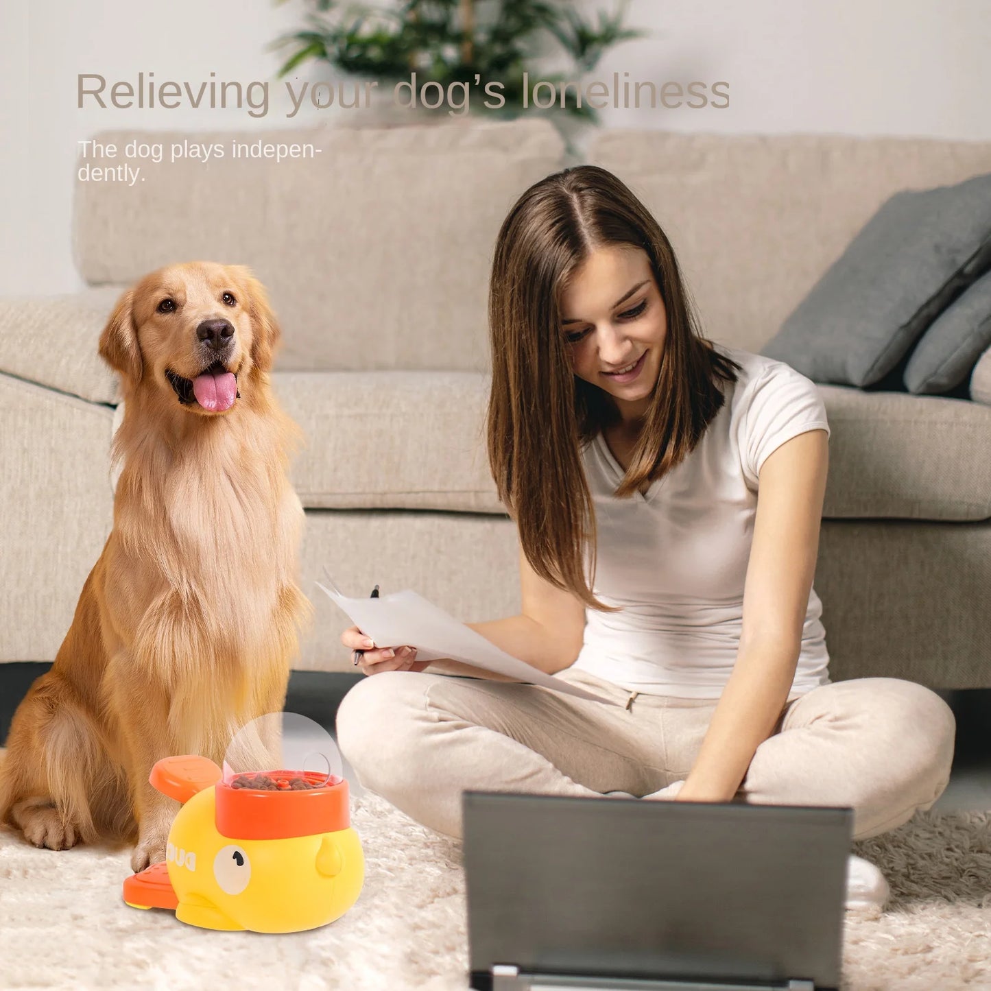 Jouet Distributeur de Friandises Frisqo 2-en-1 — Canard Interactif pour Chien